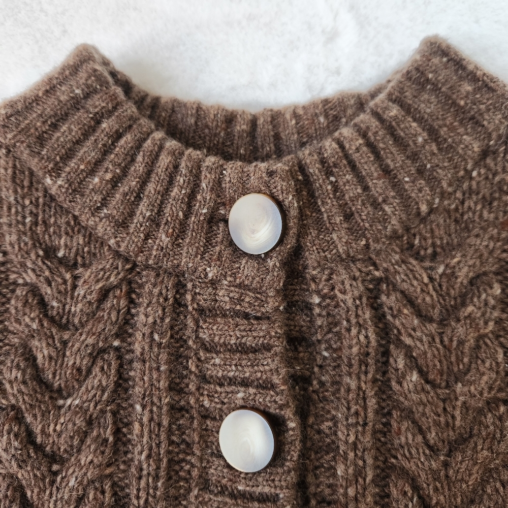 NWT Sezane Andina Sweater Sezane Cardigan Chunky Cable Knit Braided Knit Jumper - Picture 13 of 16